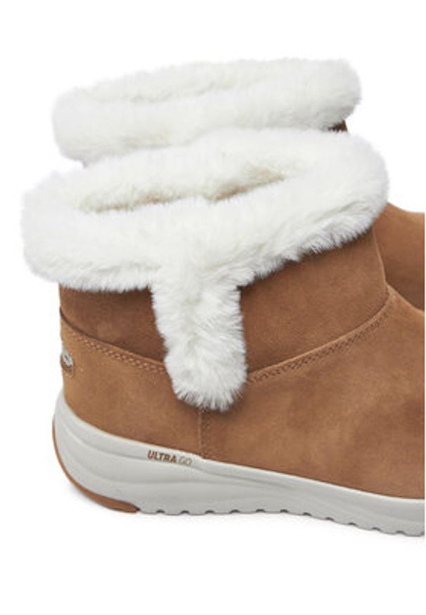 skechers - Skechers Botki On-the-GO Stellar 144775 Brązowy. Kolor: brązowy. Materiał: zamsz, skóra