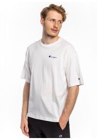 Koszulka Champion Premium Small Script Logo Crewneck T-Shirt (214282-WW001). Kolor: biały. Materiał: materiał #3