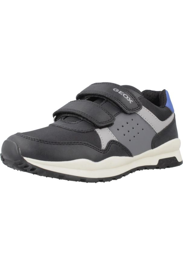 Geox - Buty GEOX J PAVEL Czarny. Kolor: wielokolorowy, niebieski, czarny. Sport: turystyka piesza