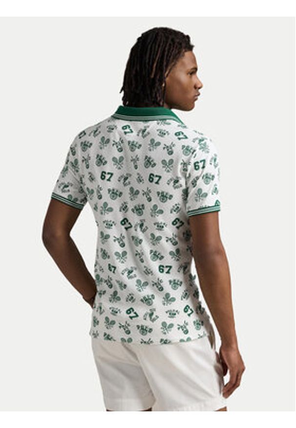 Polo Ralph Lauren Polo 710963484001 Biały Custom Slim Fit. Typ kołnierza: polo. Kolor: biały. Materiał: bawełna