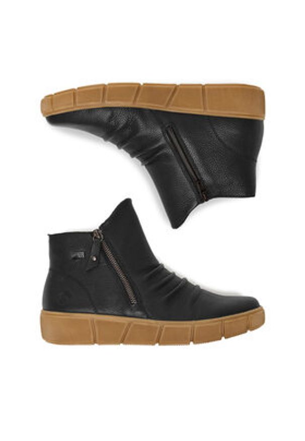 Remonte Botki D1T73-00 Czarny. Kolor: czarny. Materiał: skóra