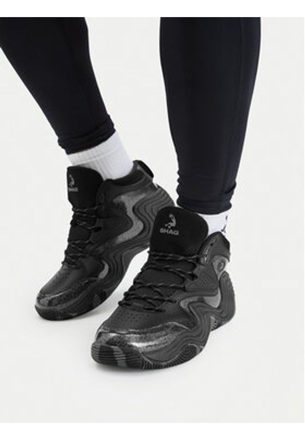 Shaq - SHAQ Sneakersy EO-JUGERNAUT AQ95041M-B Czarny. Kolor: czarny. Materiał: skóra