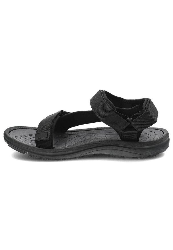 Czarne Sandały Lee Cooper Wygodne Buty Na Lato. Zapięcie: rzepy. Kolor: czarny. Materiał: materiał. Sezon: lato. Styl: sportowy