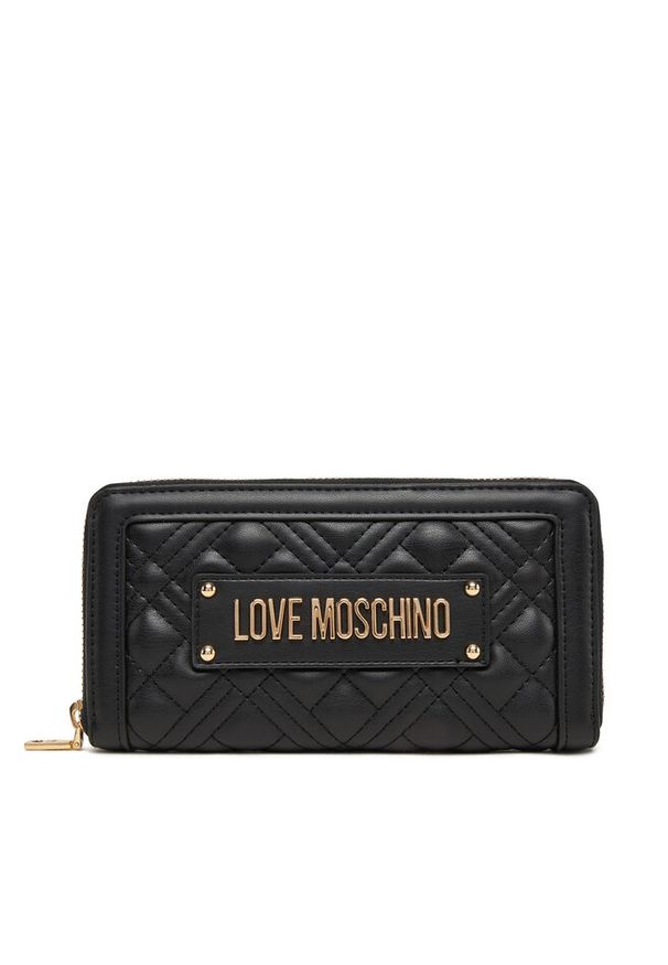 Love Moschino - Duży Portfel Damski LOVE MOSCHINO. Kolor: czarny