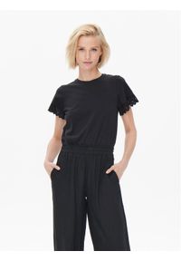 only - ONLY Spodnie materiałowe Tokyo 15259590 Czarny Straight Fit. Kolor: czarny. Materiał: wiskoza