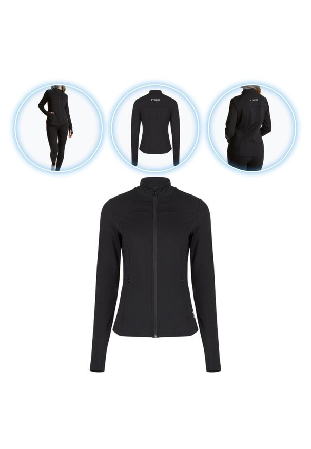 TREXO - Bluza damska Trexo Trexi Blouse. Kolor: czarny. Sport: fitness