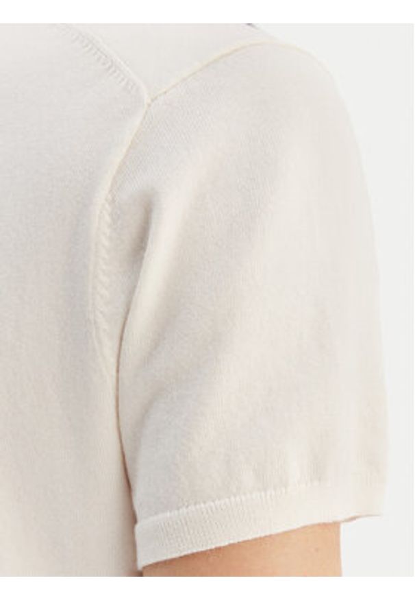 Polo Ralph Lauren T-Shirt 211971872003 Écru Slim Fit. Typ kołnierza: polo. Kolor: kremowy. Materiał: bawełna