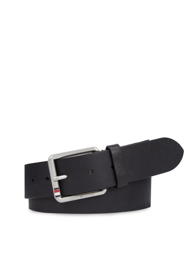 TOMMY HILFIGER - Pasek Męski Tommy Hilfiger. Kolor: czarny. Styl: casual