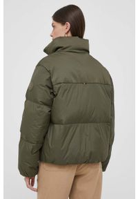 TOMMY HILFIGER - Tommy Hilfiger kurtka damska kolor zielony zimowa. Kolor: zielony. Materiał: syntetyk, poliester. Sezon: zima #4