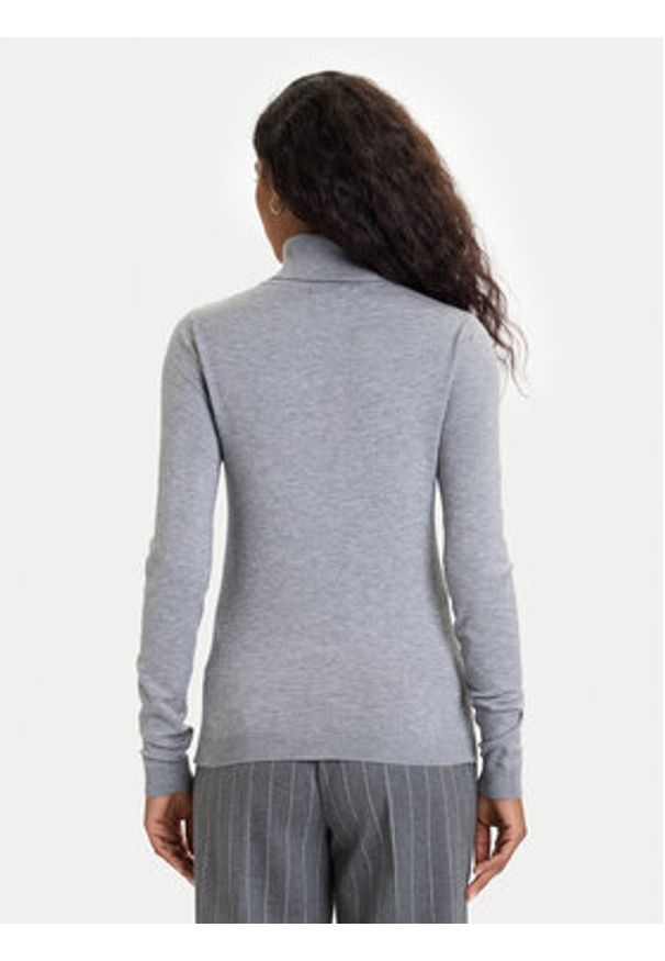 Vero Moda Golf Happiness 10300472 Szary Slim Fit. Typ kołnierza: golf. Kolor: szary. Materiał: syntetyk