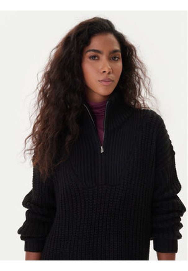 Roxy Sukienka dzianinowa Home Again SD ERJKD03535 Czarny Regular Fit. Kolor: czarny. Materiał: akryl
