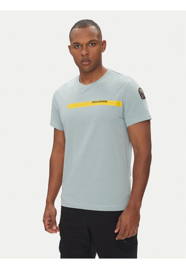 Parajumpers T-Shirt Tape 25SMPMTSIT01 Niebieski Regular Fit. Kolor: niebieski. Materiał: bawełna