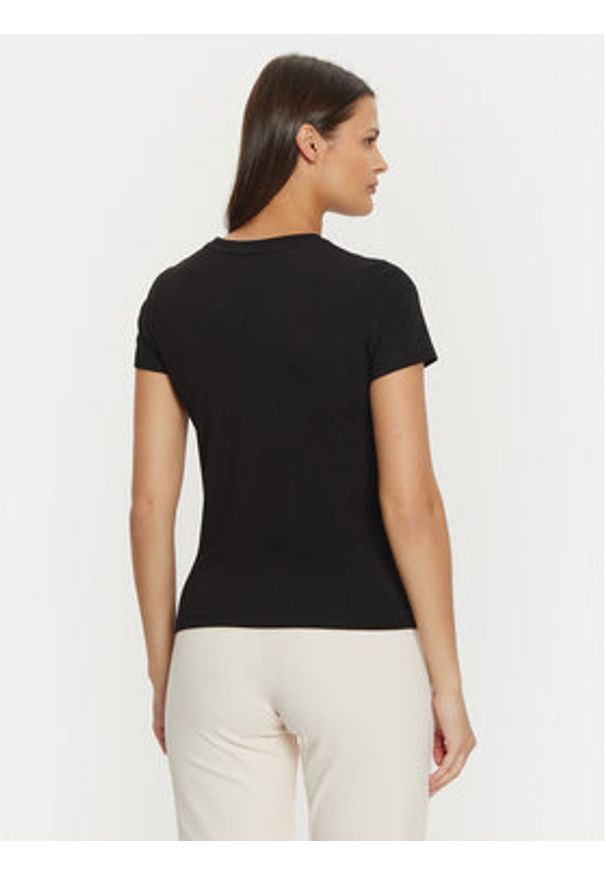 Guess Jeans T-Shirt W4YI01 J1314 Czarny Regular Fit. Kolor: czarny. Materiał: bawełna