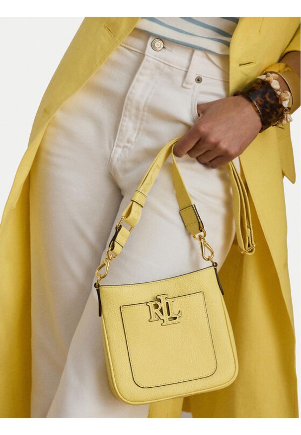 Lauren Ralph Lauren - LAUREN RALPH LAUREN Torebka 431982184008 Żółty. Kolor: żółty. Materiał: skórzane