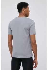 Calvin Klein Performance t-shirt treningowy CK Essentials kolor szary z nadrukiem. Kolor: szary. Wzór: nadruk