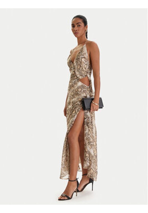 BARDOT - Bardot Sukienka koktajlowa Cyrel 59760DB6 Beżowy Regular Fit. Kolor: beżowy. Materiał: syntetyk. Styl: wizytowy