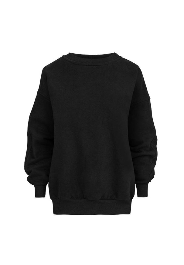 MUUV - Bluza bawełniana Soft Touch. Kolor: czarny. Materiał: bawełna. Długość rękawa: długi rękaw. Długość: długie