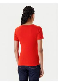 Morgan T-Shirt 232-DLUBI Pomarańczowy Slim Fit. Kolor: pomarańczowy. Materiał: bawełna #4
