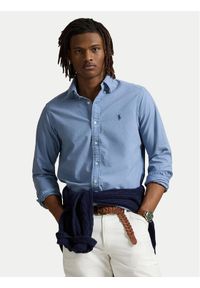 Polo Ralph Lauren Koszula 710804257059 Błękitny Slim Fit. Typ kołnierza: polo. Kolor: niebieski. Materiał: bawełna #1
