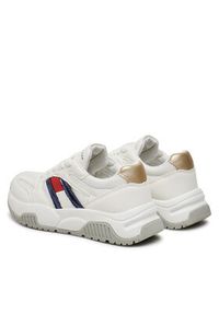 TOMMY HILFIGER - Tommy Hilfiger Sneakersy Flag Low Cut Lace-Up Sneaker T3A9-33550-1697 M Biały. Kolor: biały. Materiał: skóra #4