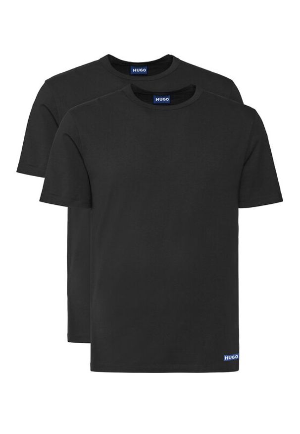 Hugo - HUGO Komplet 2 t-shirtów Naolo 50546933 Czarny Regular Fit. Kolor: czarny. Materiał: bawełna
