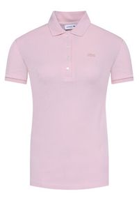 Lacoste Polo PF5462 Różowy Slim Fit. Typ kołnierza: polo. Kolor: różowy. Materiał: bawełna