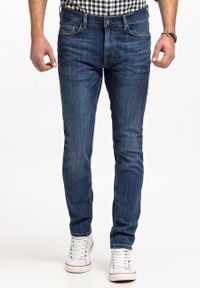 Spodnie Męskie Jeansowe Mustang Frisco Skinny Denim Blue 1015049 5000 883, W30 L32. Okazja: na co dzień. Długość: długie. Styl: klasyczny, casual #1