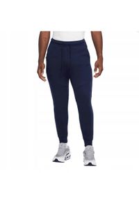 Nike - Męskie Spodnie Do Biegania Tech Fleece. Kolor: niebieski. Materiał: dresówka