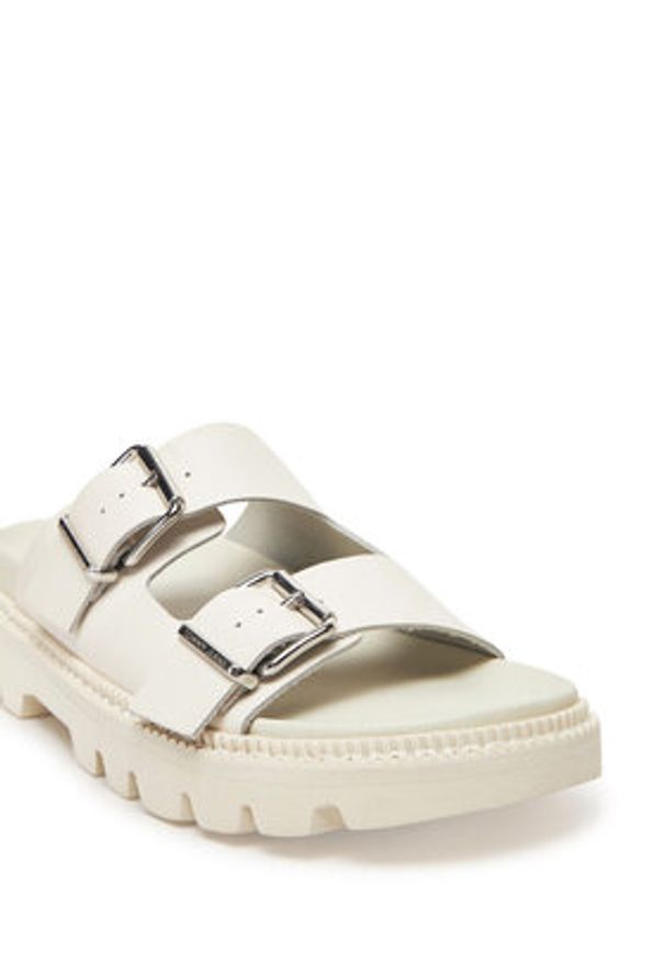Tommy Jeans Klapki Tjw Double Strap Sandal EN0EN02753 Biały. Kolor: biały. Materiał: skóra