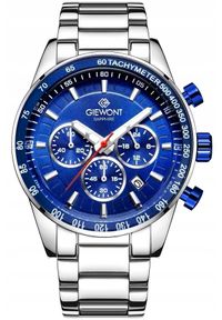 Zegarek Giewont Zegarek Męski Giewont Chronograph Sapphire Srebrno Niebieski GW9140-B3. Kolor: niebieski, srebrny, wielokolorowy #1