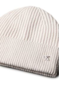 Calvin Klein Czapka Ck Metal Wool Beanie LV04D8032G Écru. Materiał: wełna #3