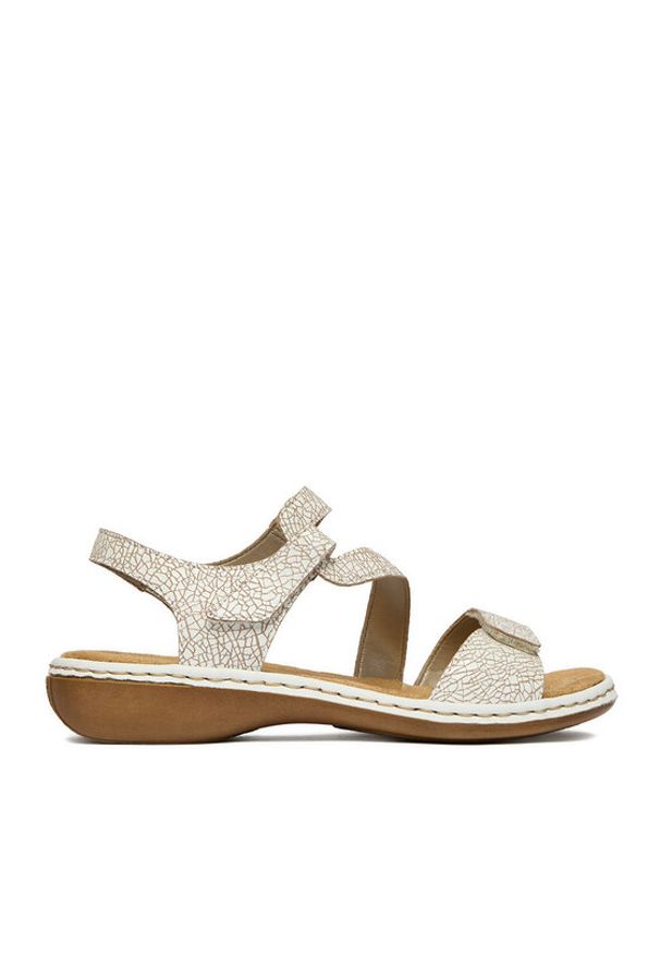 Rieker Sandały CEO-659C7-81 Beżowy. Kolor: beżowy. Materiał: skóra