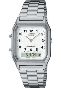 Zegarek Casio Damski AQ-230A-7BMQYES Retro czarny. Kolor: czarny. Styl: retro #1