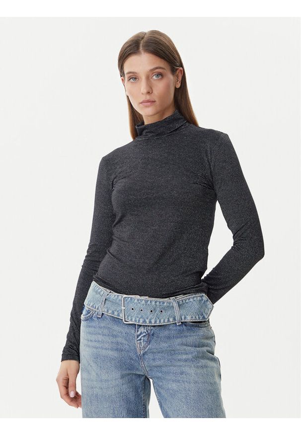 Vero Moda Golf Lava 10334586 Czarny Loose Fit. Typ kołnierza: golf. Kolor: czarny. Materiał: wiskoza