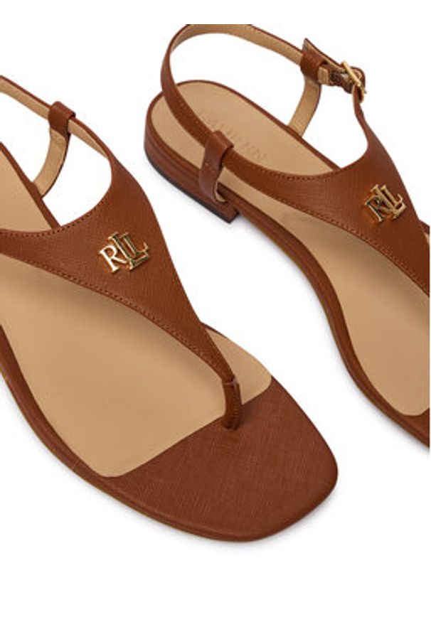 Lauren Ralph Lauren - LAUREN RALPH LAUREN Sandały 802982881001 Brązowy. Kolor: brązowy. Materiał: skóra