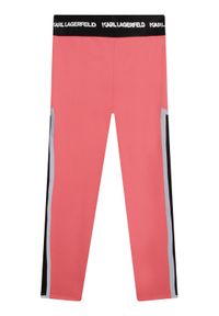 Karl Lagerfeld Kids Legginsy Z14202 S Różowy Regular Fit. Kolor: różowy. Materiał: syntetyk
