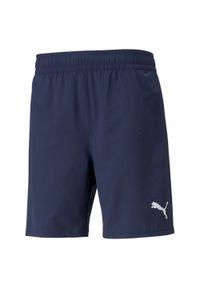 Spodenki Puma Teamfinal Shorts, Mężczyźni. Kolor: niebieski. Materiał: poliester, materiał. Sport: piłka nożna