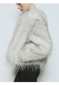 Reserved - Sztuczne futerko z piórami - wielobarwny. Materiał: futro #1