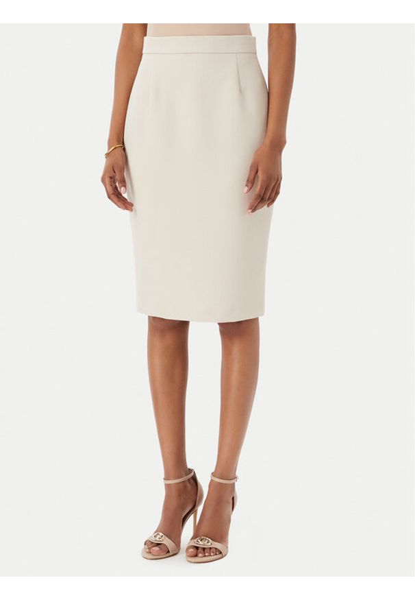 Maryley Spódnica 26EB710/43LA Beżowy Regular Fit. Kolor: beżowy. Materiał: syntetyk