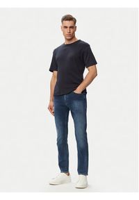 BOSS T-Shirt Rn 2P Rib 50563886 Niebieski Slim Fit. Kolor: niebieski. Materiał: bawełna #3