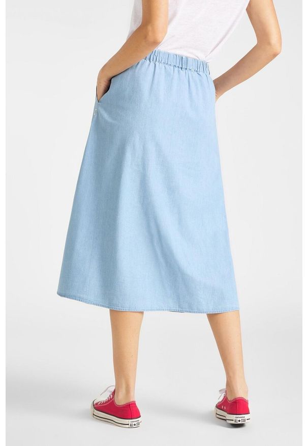 Lee - LEE CHAMBRAY SKIRT DAMSKA SPÓDNICA SUMMER BLUE L38ZBINJ 112108356