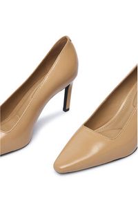 TOMMY HILFIGER - Tommy Hilfiger Szpilki Squared Toe High Heel Lth Pump FW0FW09510 Brązowy jasny. Kolor: brązowy. Materiał: skóra. Obcas: na szpilce #6