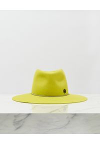 MAISON MICHEL PARIS - Zielony kapelusz Charles. Kolor: zielony. Wzór: aplikacja #3