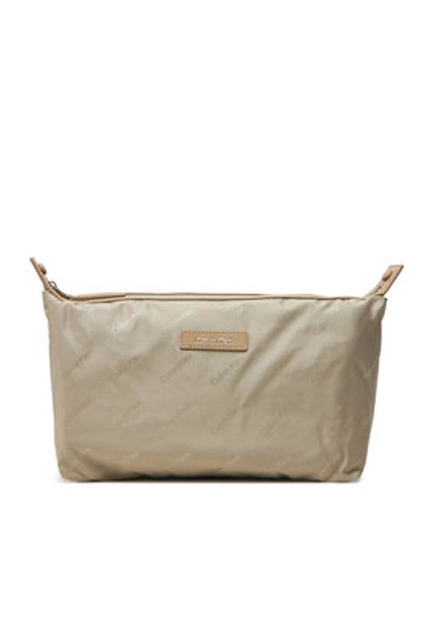 Calvin Klein Torebka Ck Linn Medium Shopper K60K613110 Beżowy. Kolor: beżowy. Materiał: skórzane