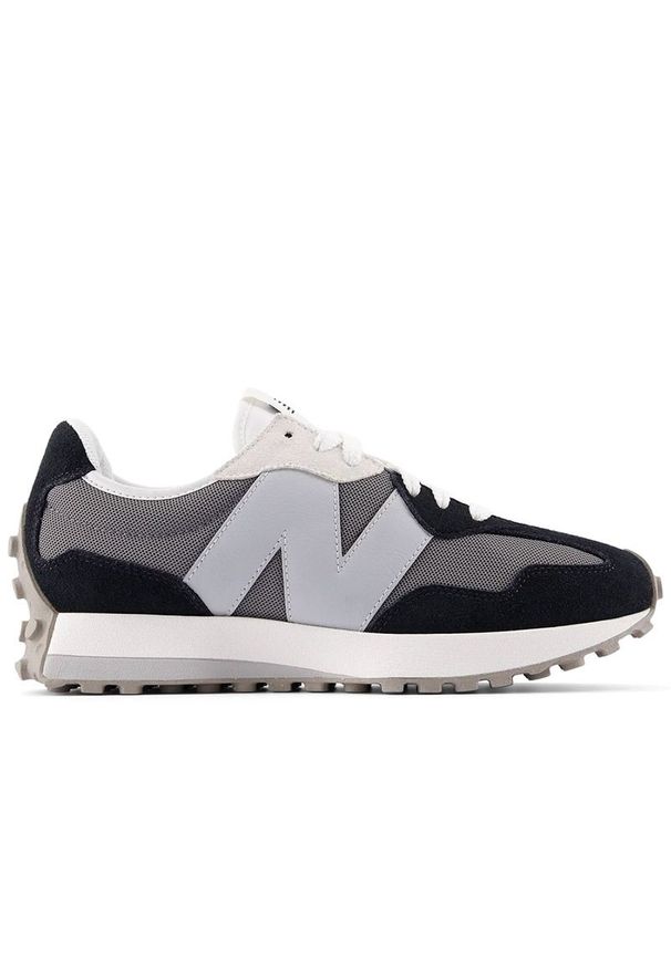 Buty unisex New Balance U327LNB - szare. Okazja: na co dzień. Zapięcie: sznurówki. Kolor: szary. Materiał: materiał, prążkowany, skóra, guma, zamsz. Szerokość cholewki: normalna