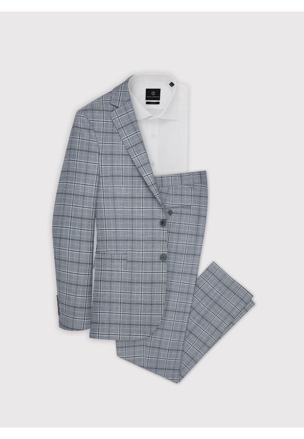 Pako Lorente - PAKO LORENTE – Kraciaste męskie spodnie garniturowe. Materiał: poliester, elastan, wiskoza