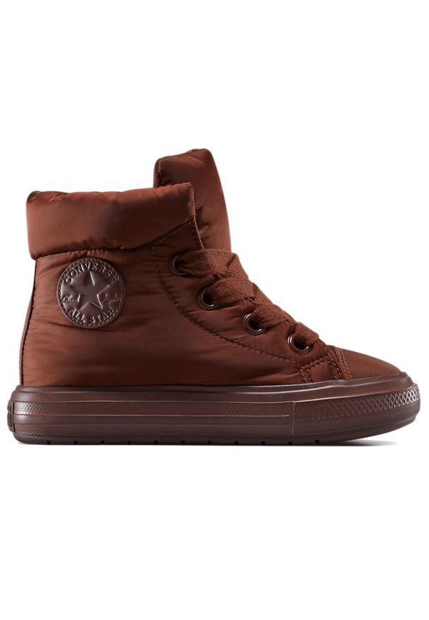 Buty damskie Converse Chuck Taylor All Star Elements Boot A12940C - brązowe. Kolor: brązowy. Materiał: guma, polar, poliester, materiał. Szerokość cholewki: normalna. Model: Converse All Star