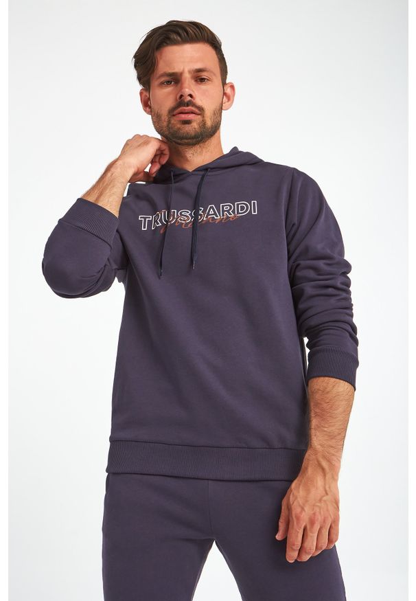 Trussardi Jeans - BLUZA TRUSSARDI. Okazja: na co dzień. Typ kołnierza: kaptur. Wzór: nadruk. Styl: casual