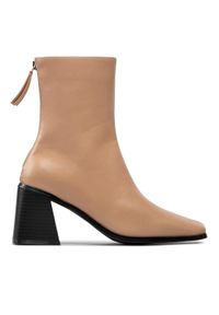 DeeZee Botki ZALY30747-1 Beżowy. Kolor: beżowy. Materiał: skóra #1