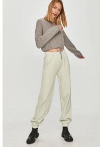Answear Lab - Spodnie. Kolor: turkusowy. Materiał: dzianina. Wzór: gładki #3